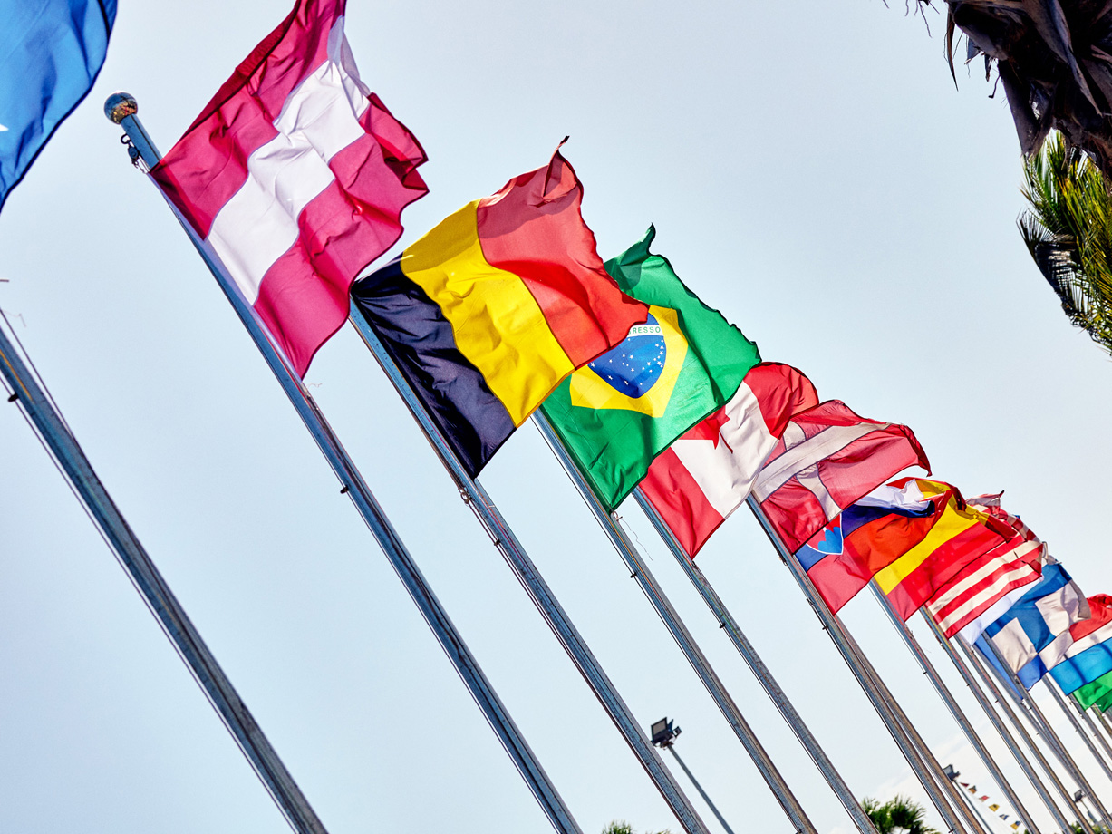 Flags of all national fly in Las Palmas Marina for the start of ARC 2023