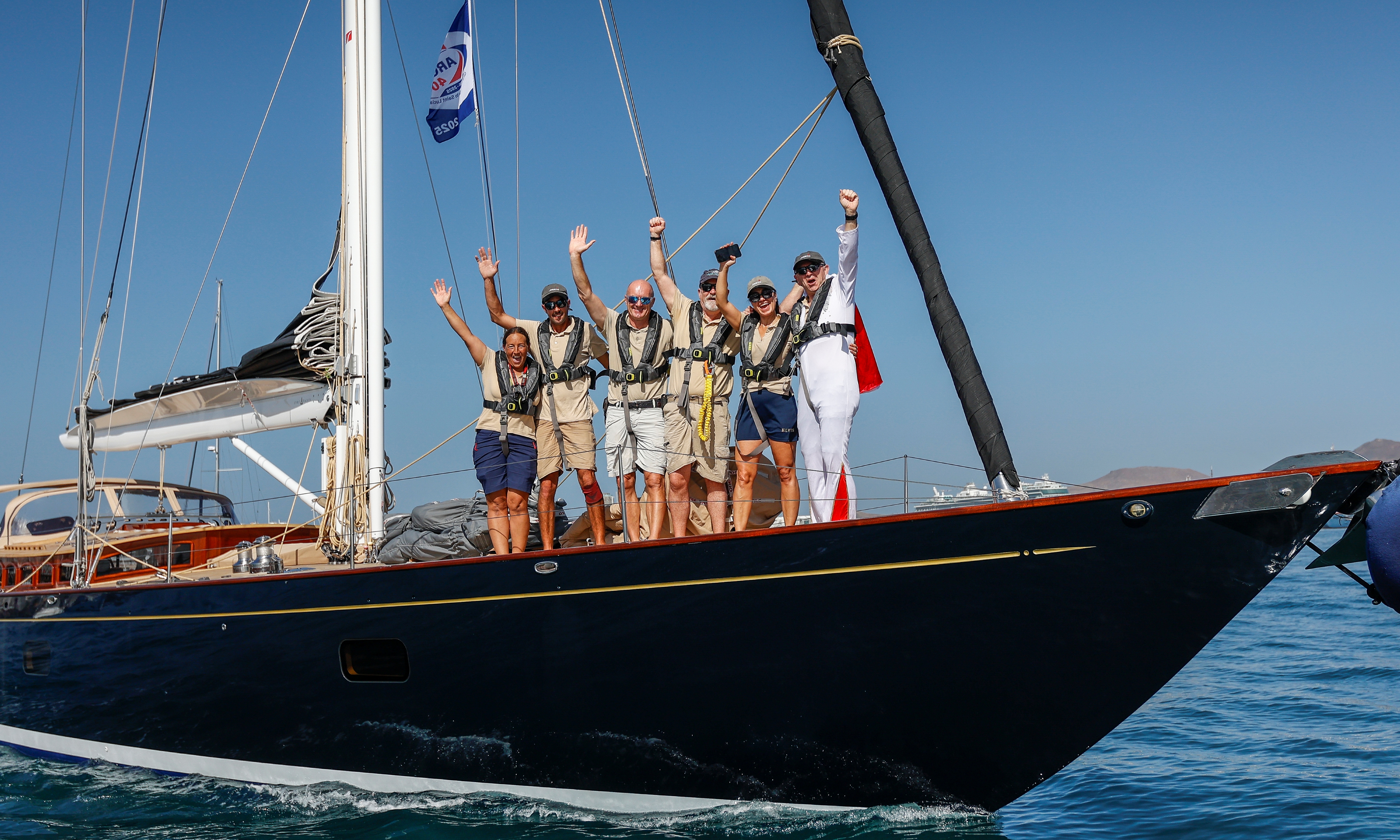 Yacht Elvis at the start of the ARC Rally